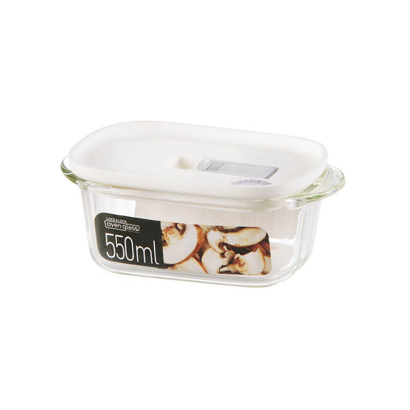 Hộp Thủy Tinh H&igrave;nh Chữ Nhật Locknlock Morden Steam Hole 550ml, 173X110X70mm - 2 M&agrave;u - LLG940 image number null